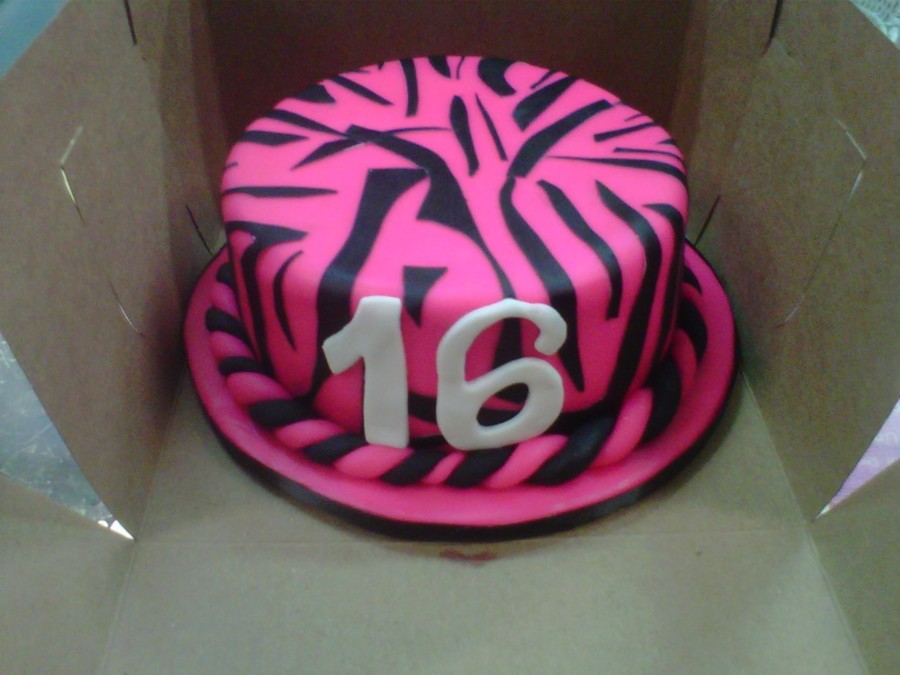 6" Fondant Zebra Print