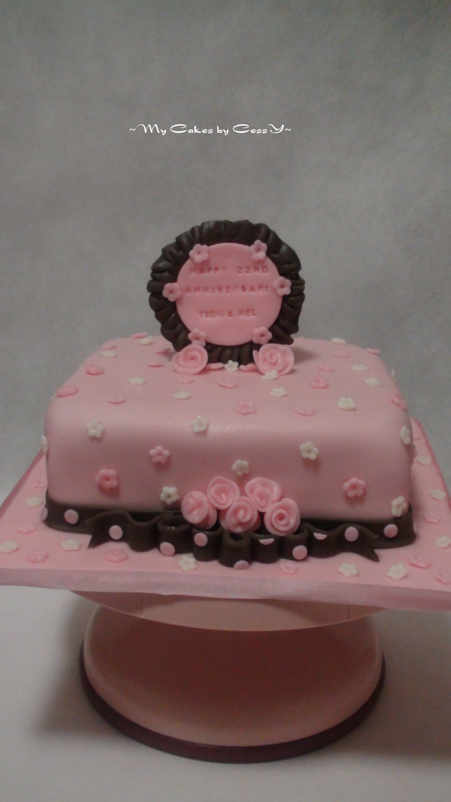 Anniversary Fondant Cake