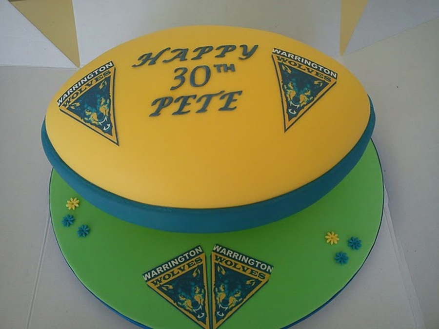 Warrington Rugby Ball Cake