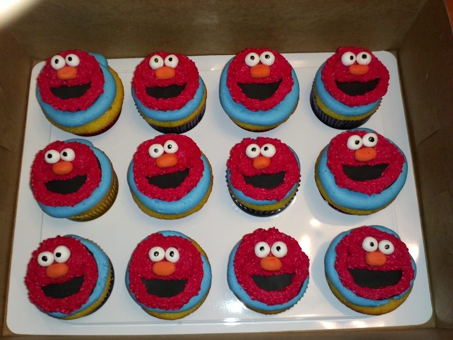 elmo face cupcakes cakecentral