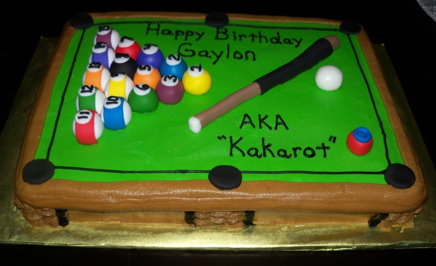 Pool Table Cake