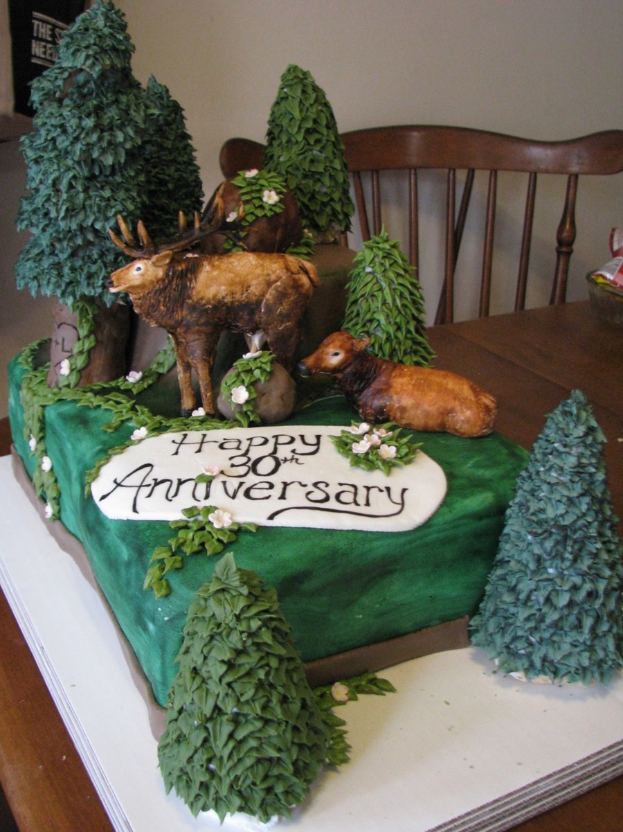 Elk Anniversary Cake