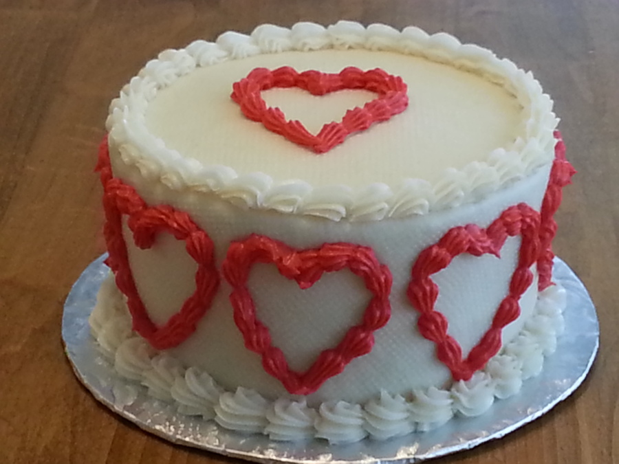 Valentine's Day Hearts Cake - CakeCentral.com