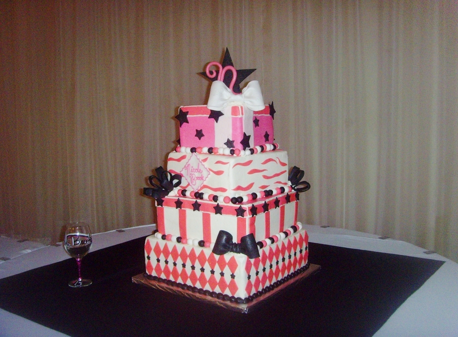 Pink Quinceanera Cake