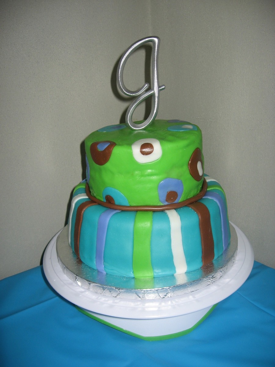 Blue & Green Cake - CakeCentral.com