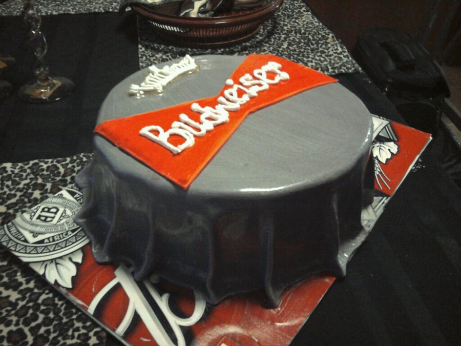 Budweiser Bottle Cap Cake