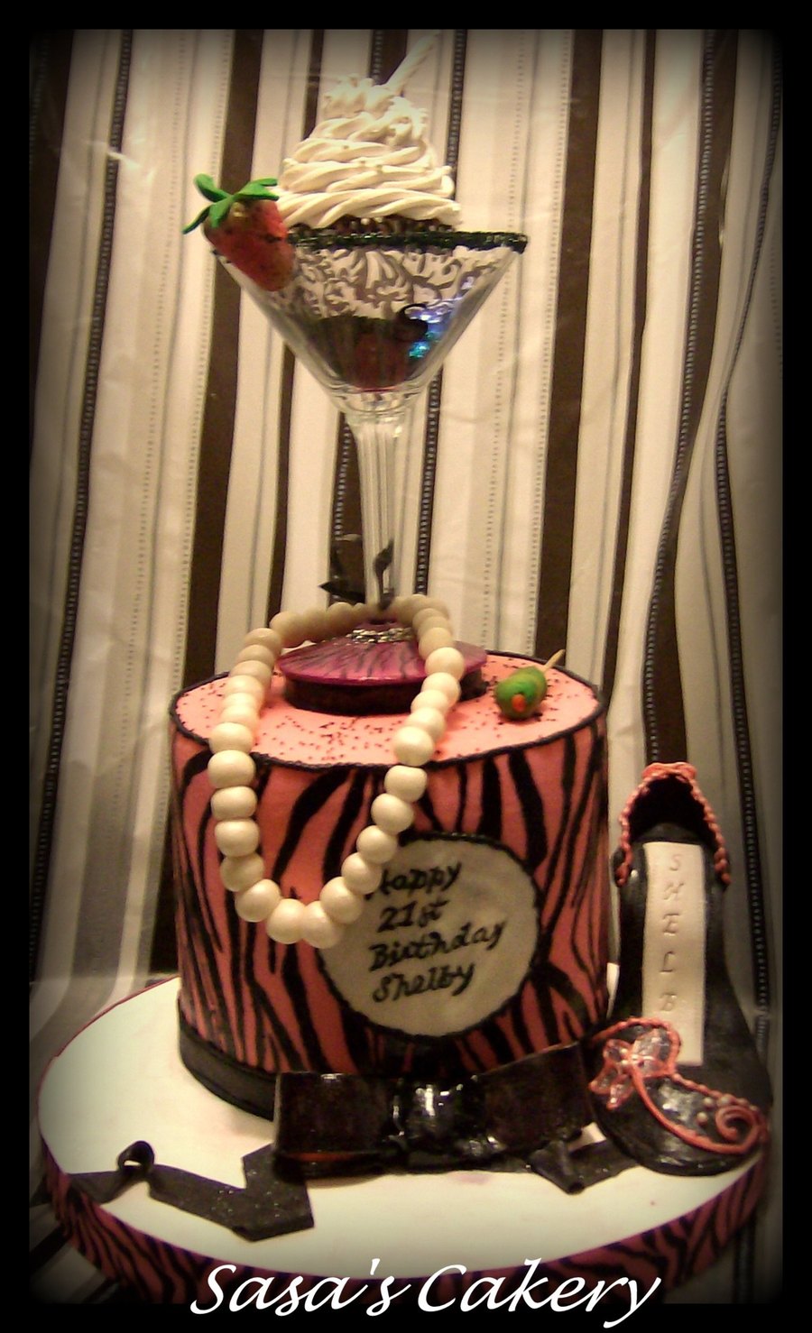 Strawberry Martini Cake