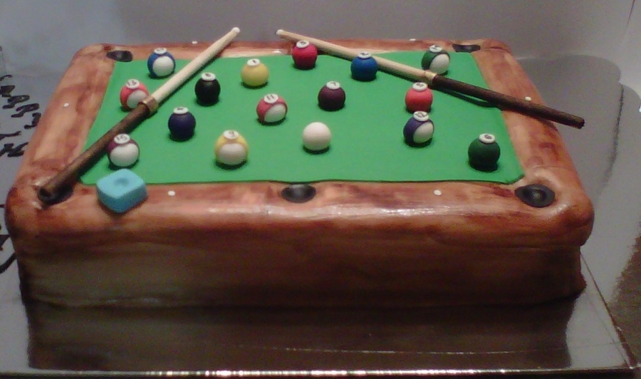 Pool Table Cake