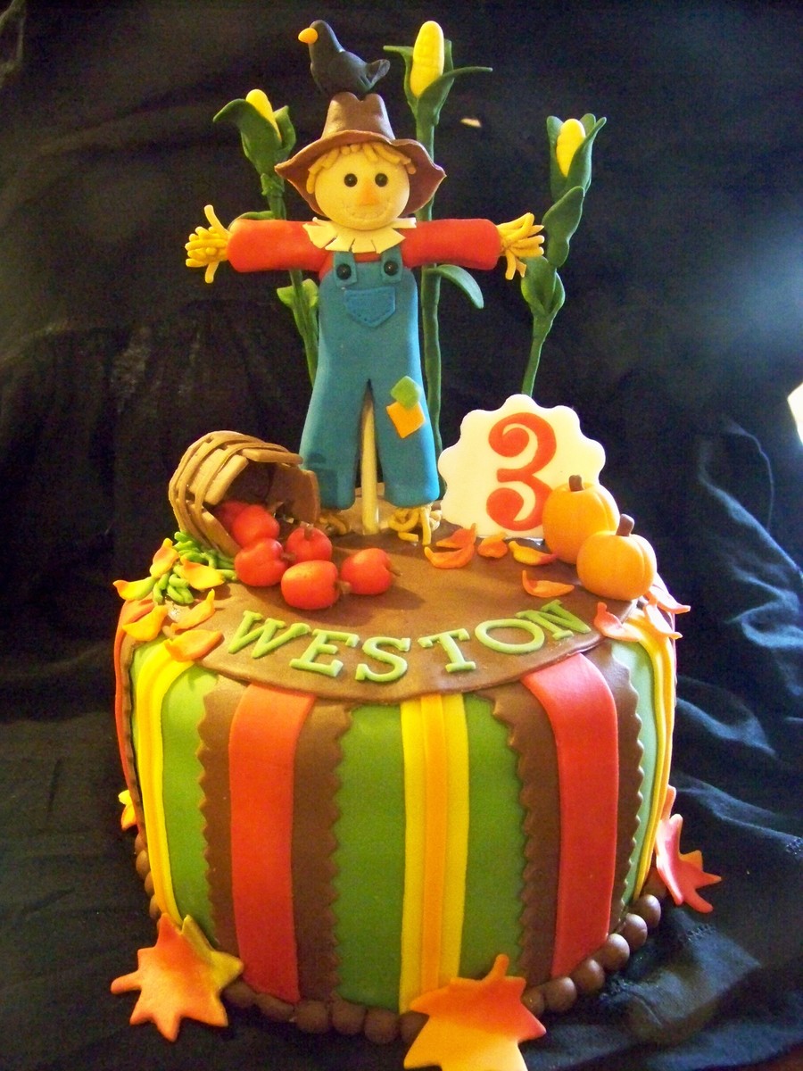 Fall Themed Birthday Cake CakeCentral