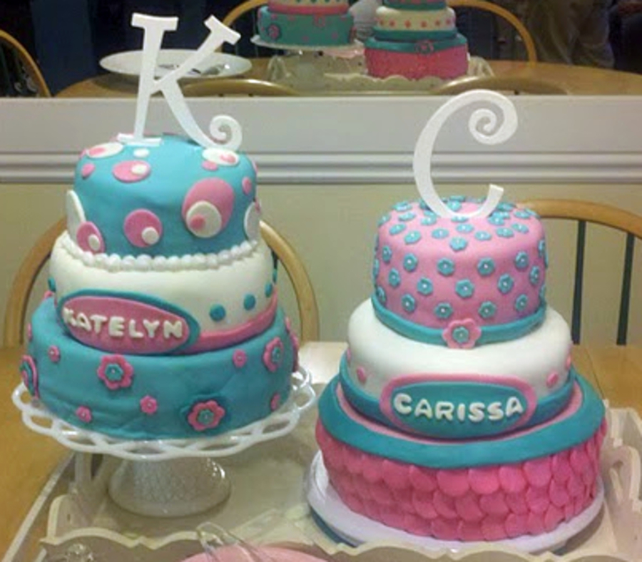 Tiffany Blue And Pink Cake