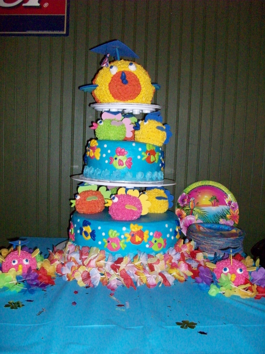 School Of Fish Graduation Cake