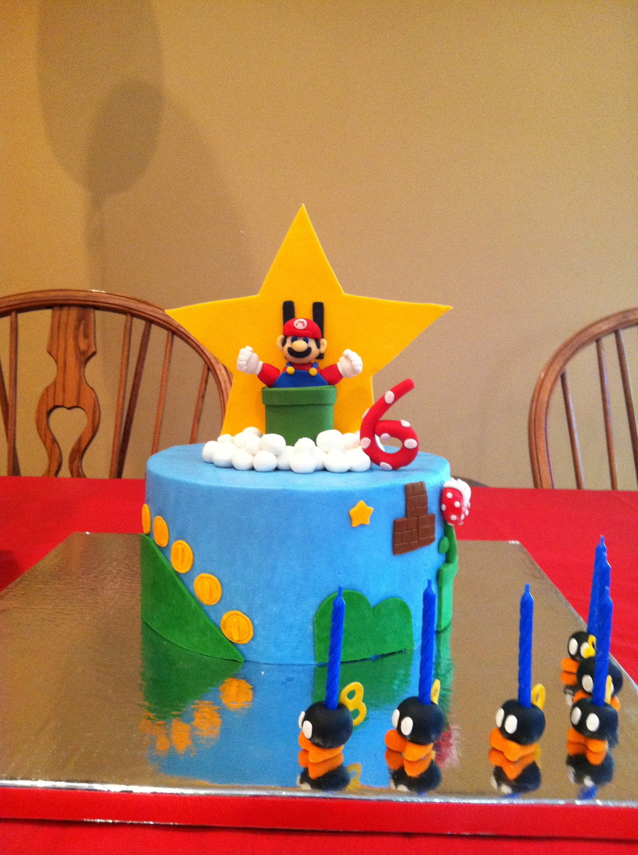 mario bros cake buttercream