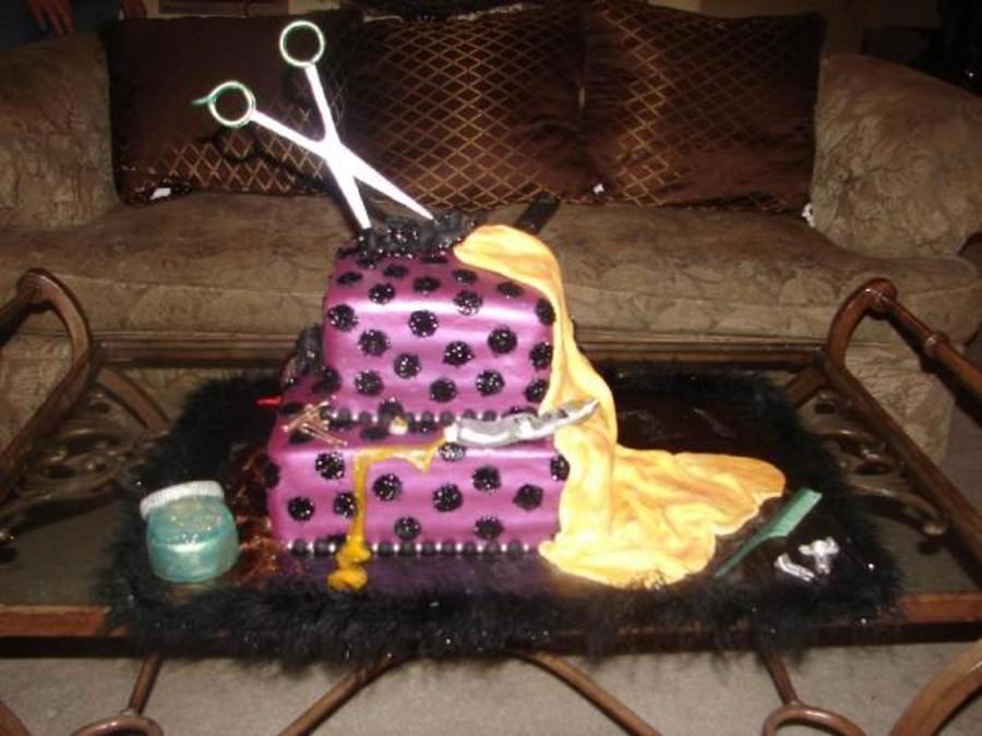 21st Birthday Hairstylist Cake Cakecentral Com