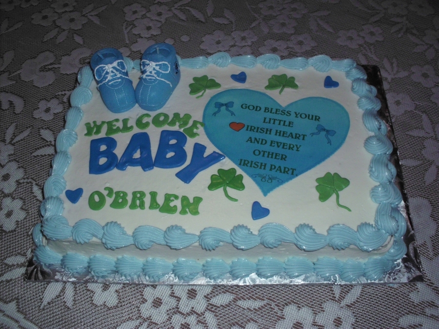 Irish Baby Shower Cake