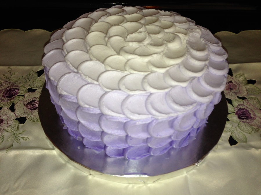 8 Inch French Vanilla Cake With Vanilla Bean Cream Cheese Filling First