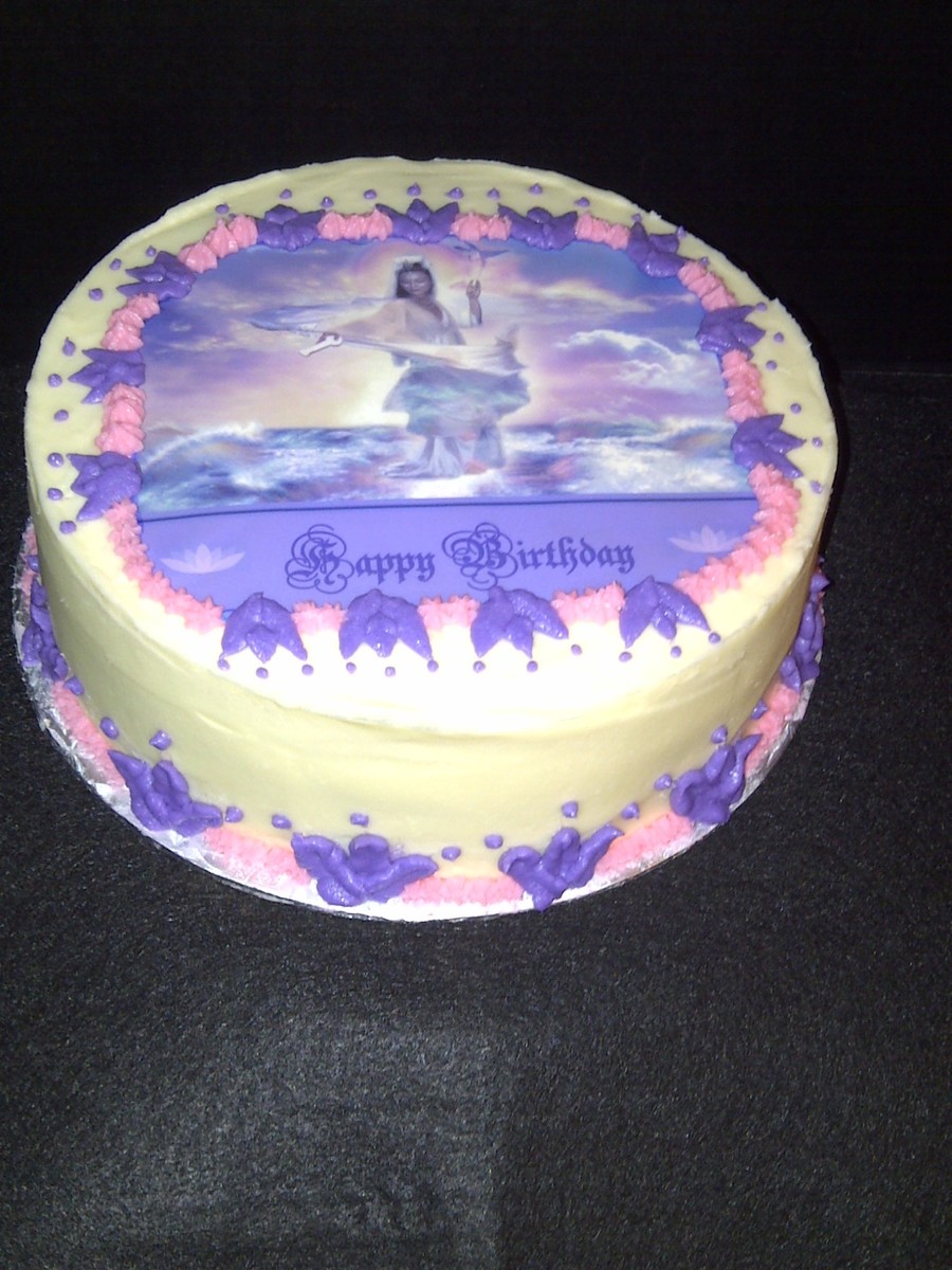 Goddess Kuan Yin Themed Birthday Cake.