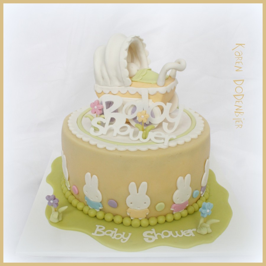 Yellow Baby Shower Cake