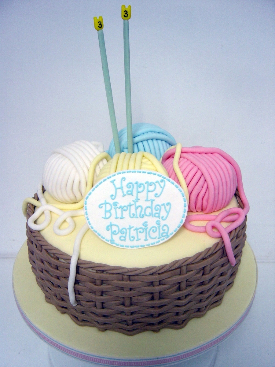 Basket Of Wool Birthday Cake