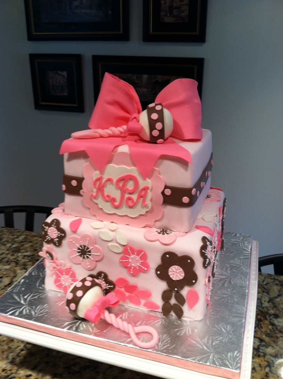 Pink Baby Shower Cake