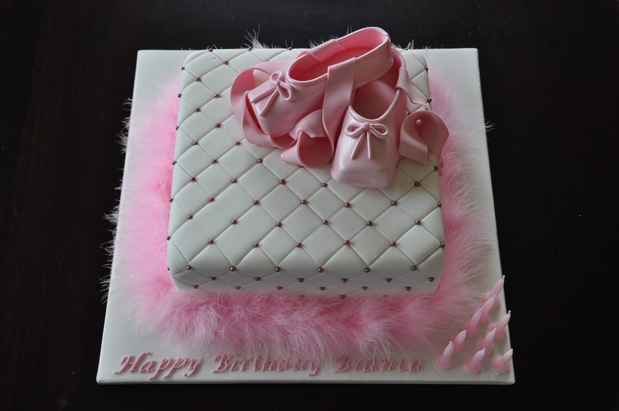 Ballerina Pointe Shoe Cake - CakeCentral.com