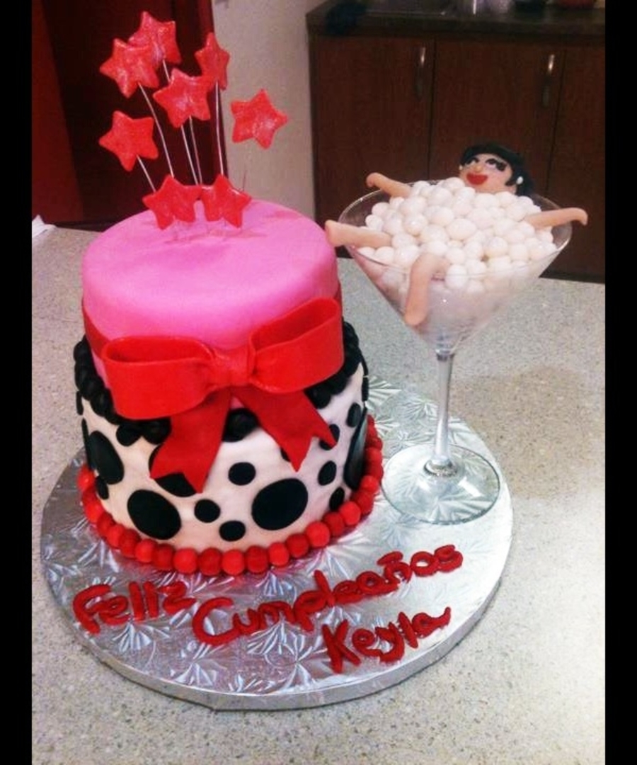 Bubble Martini Glass Mini Cake - CakeCentral.com