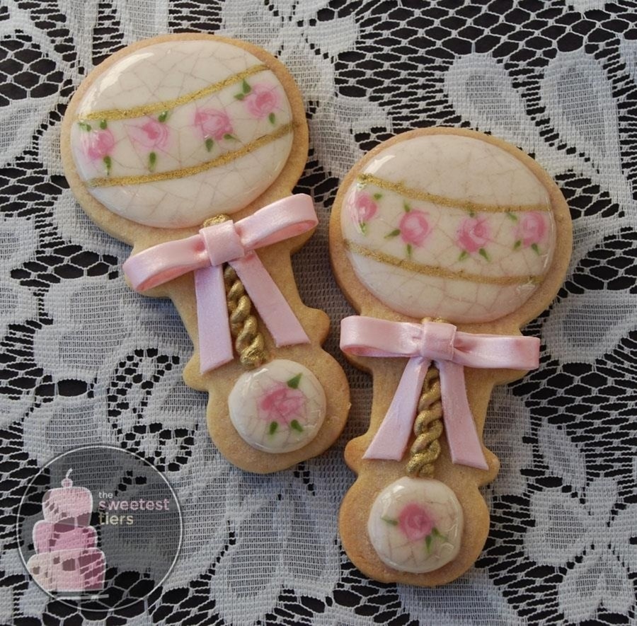 Antique Porcelain Baby Rattle Cookies Thanks To Sweetambs Tutorials