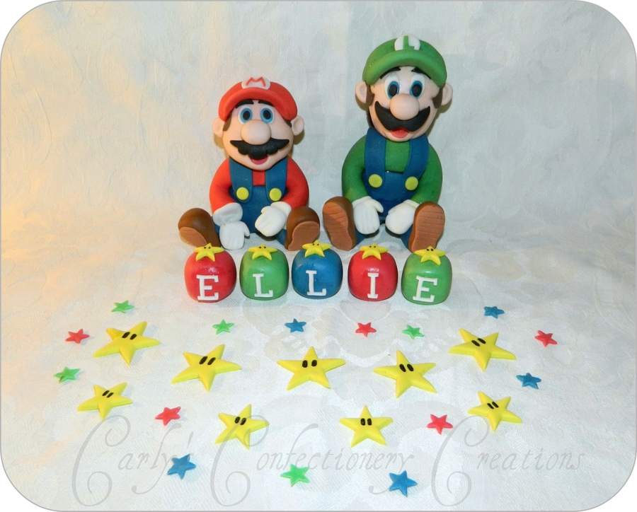 Mario And Luigi Edible Cake Toppers Mario And Luigi Edible Cake Toppers
