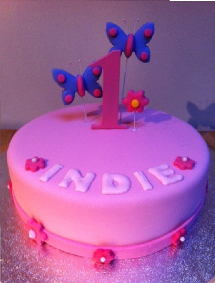 Girls 1St Birthday Cake CakeCentral