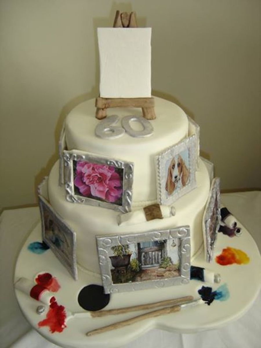 The Pictures Were All Painted By The Artist That The Cake Was For All