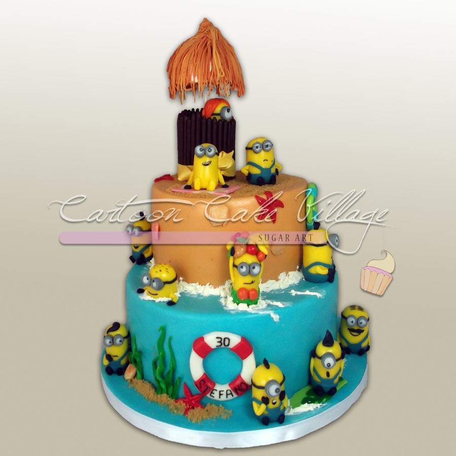 Minion On The Beach Cakecentral Com Birthday Cakes