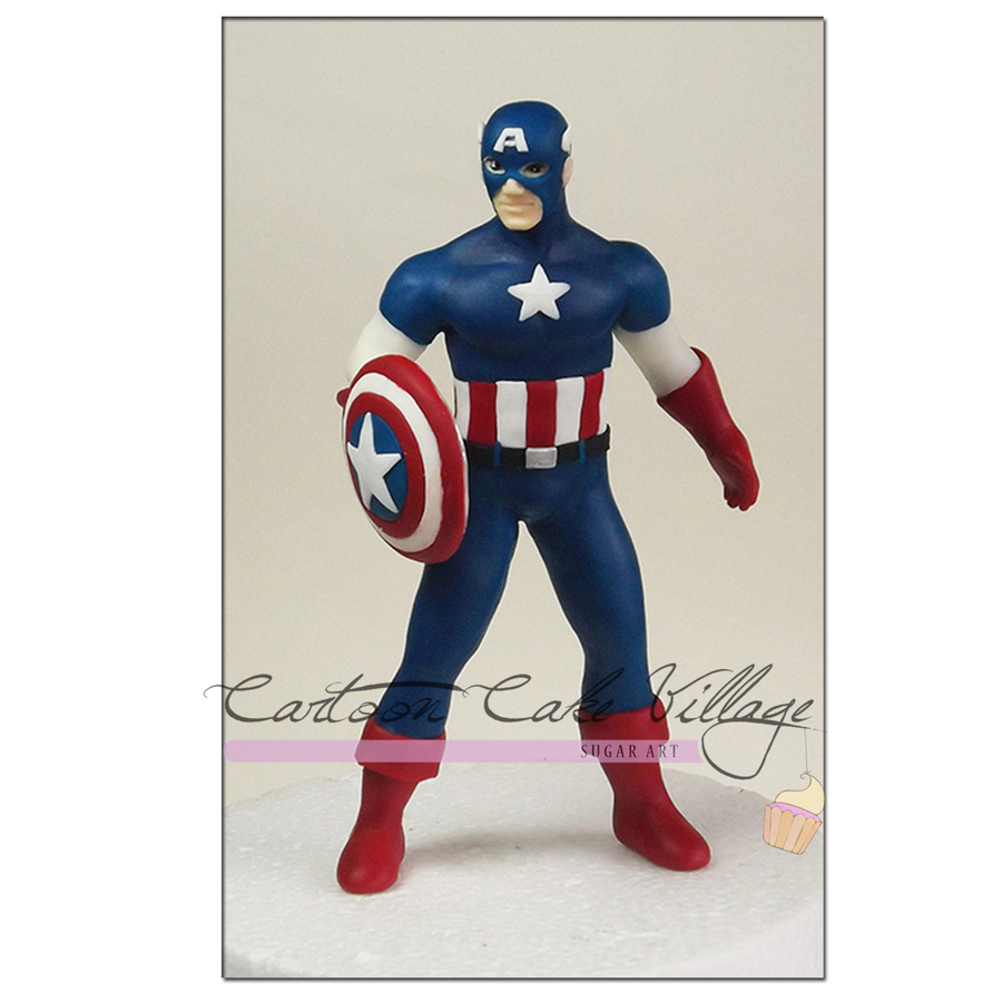 Captain America Cake Topper Figure Captain America Cake Topper Figure