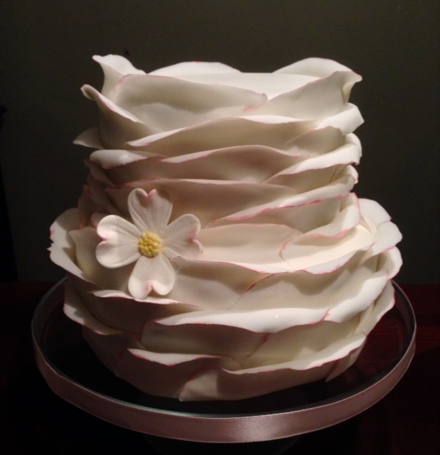 Ruffle Cake With Pink Ombre Edging I Have Been Waiting So Long To Do