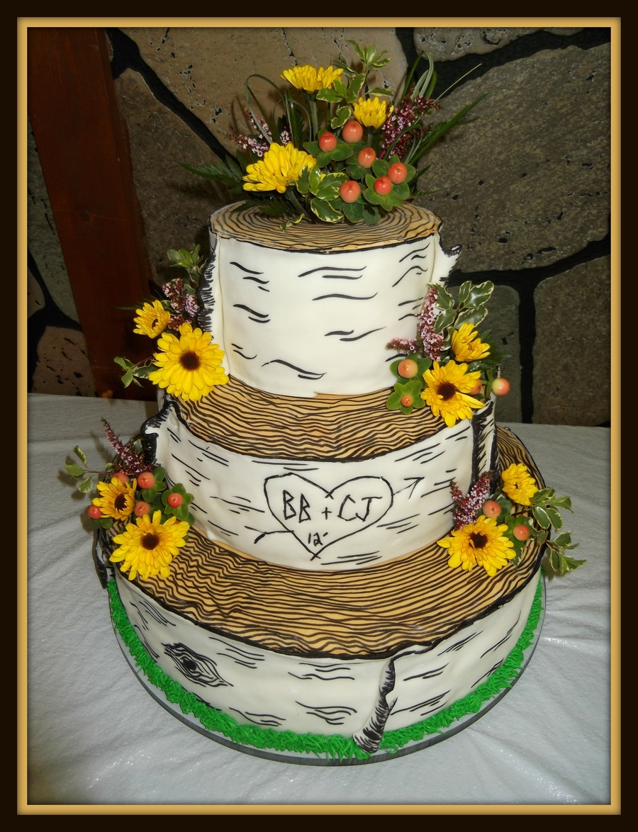 Birch Wedding Cake Birch Wedding Cake