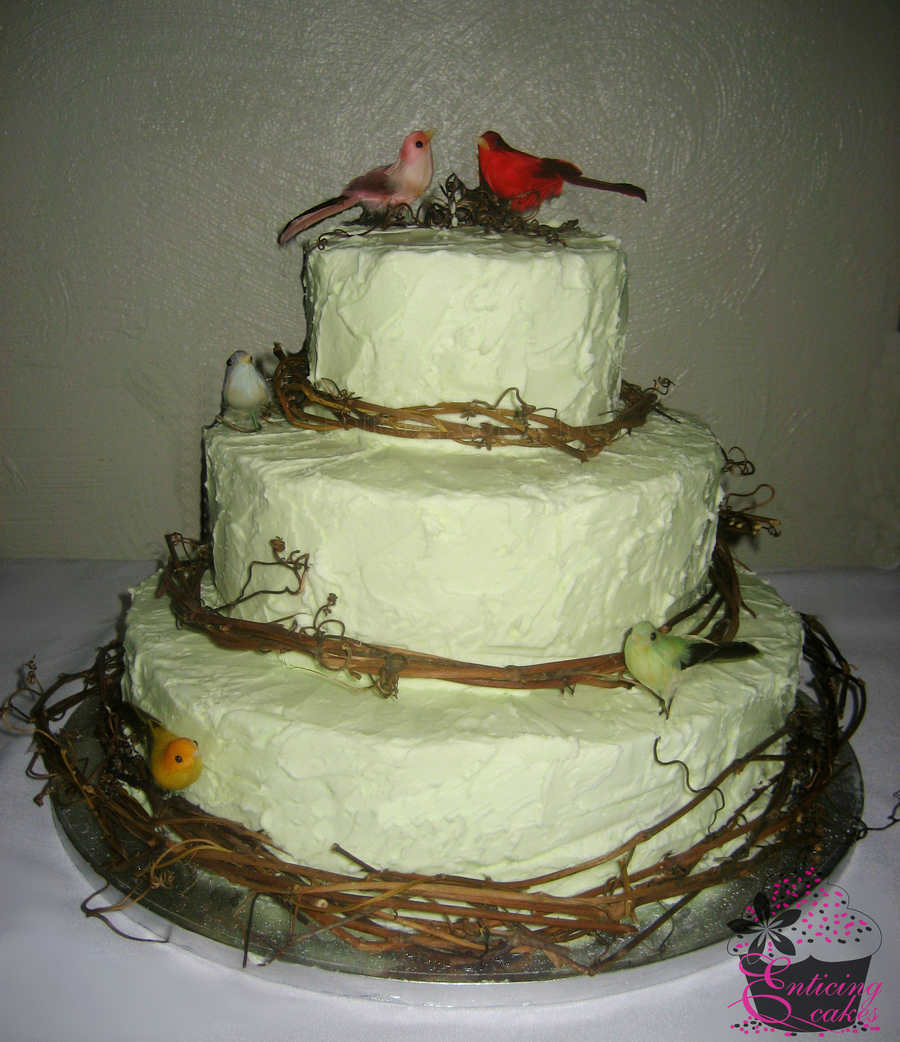 Rustic Mint Green Wedding Cake On Central Rustic Mint Green Wedding Cake On Central
