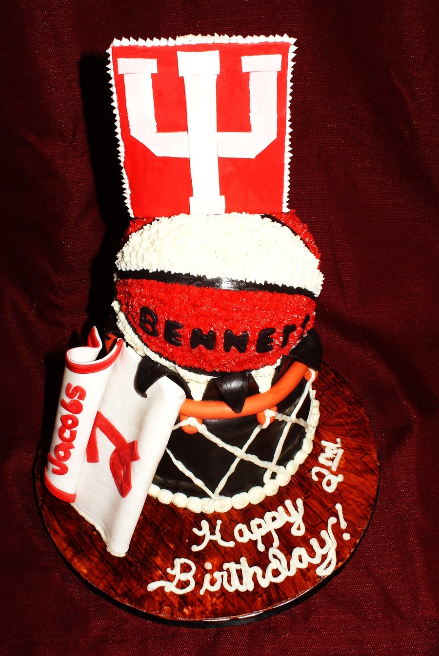 Iu Basketball Cake - CakeCentral.com