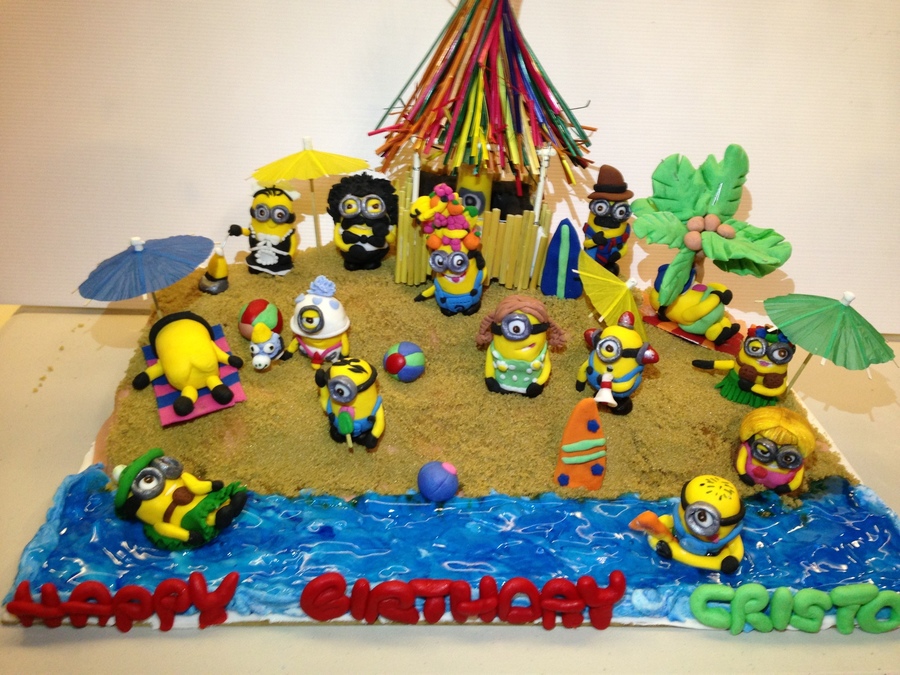 Minion Beach Theme Cake Cakecentral Com