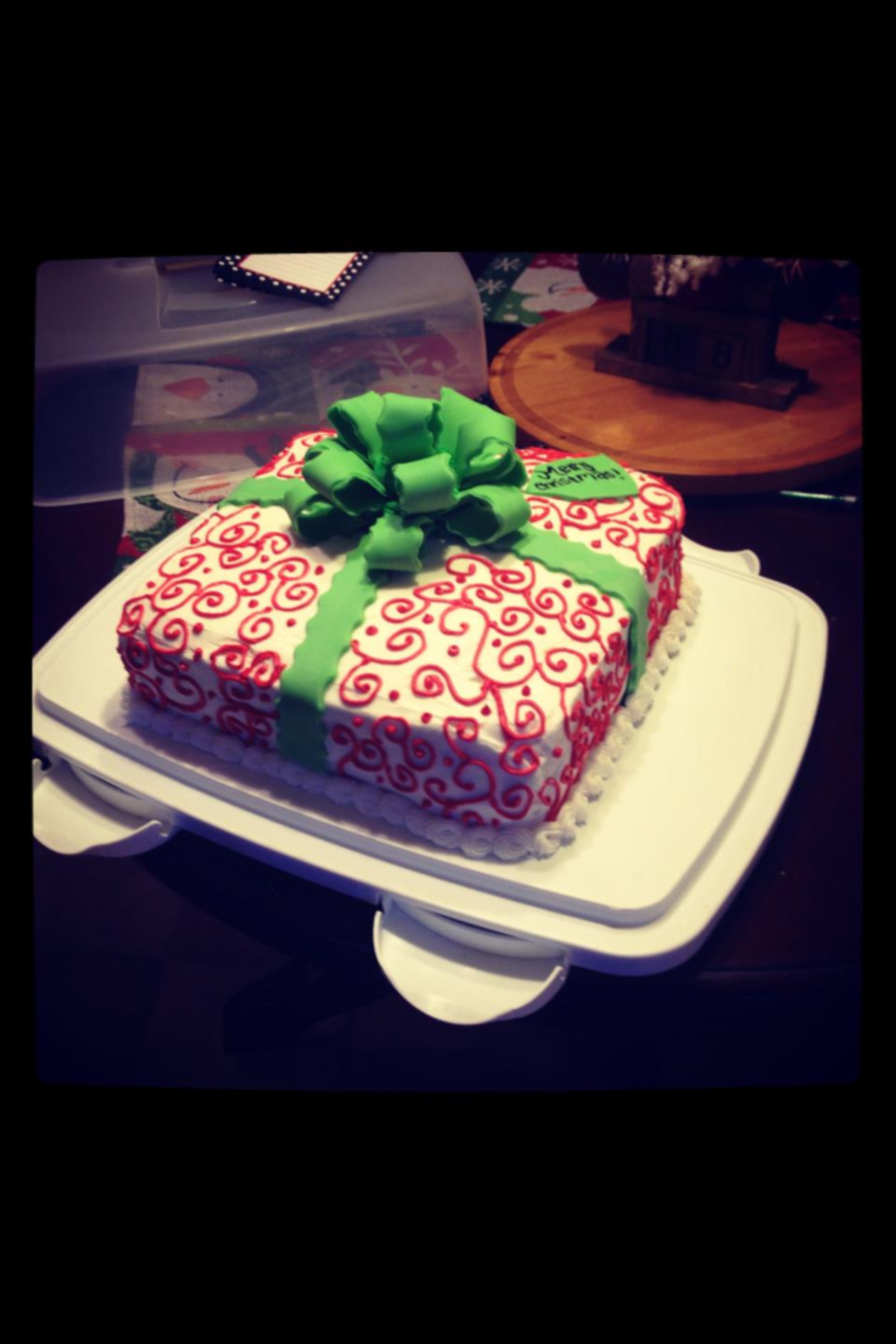 Christmas Present Cake  CakeCentral.com