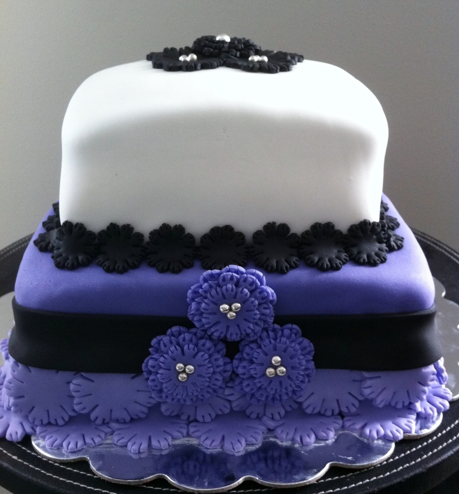 2 Tier Flower Skirt Cake