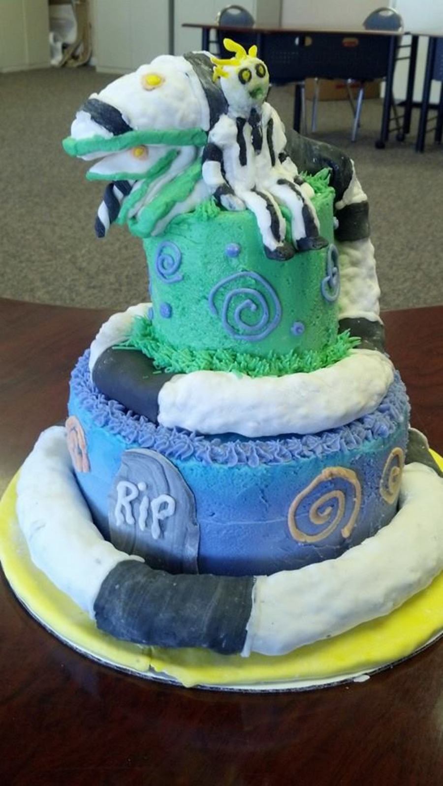 Beetlejuice Beetlejuice Beetlejuice Buttercream Icing Sandworm Made