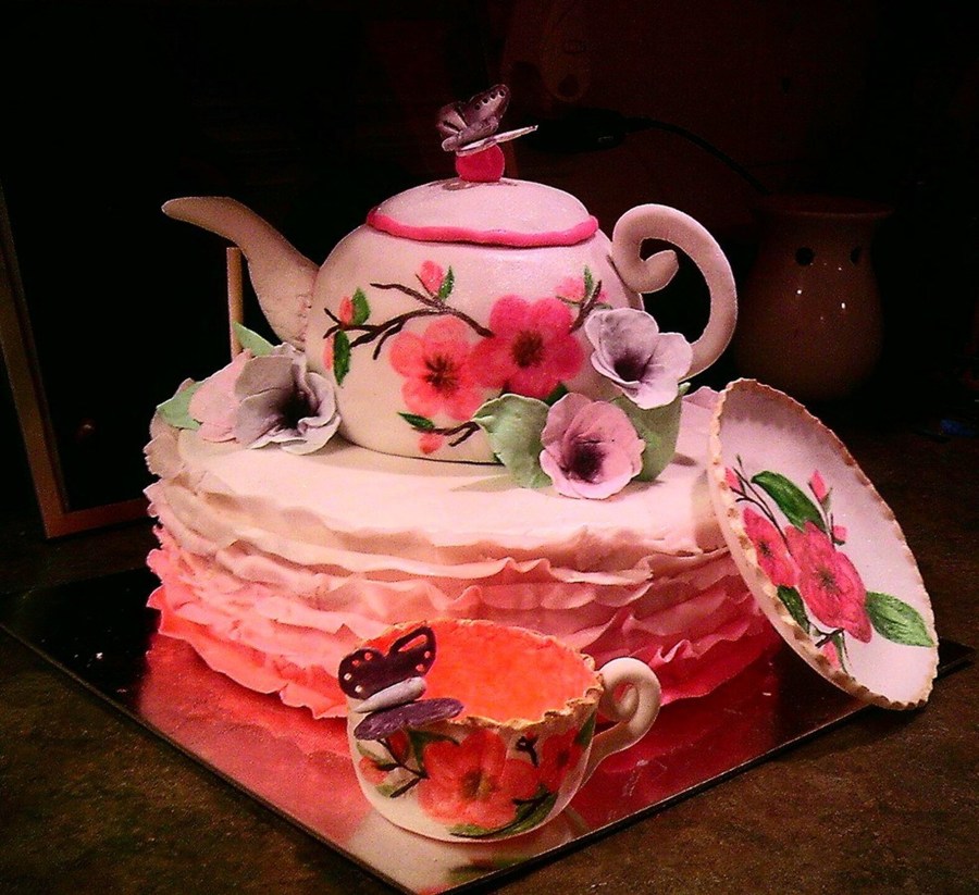 Teapot Cake Mmf And Gumpaste Decorations