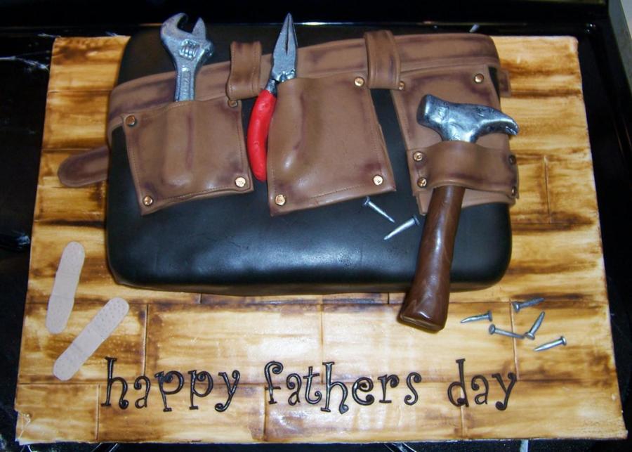 My Versions Of The Tool Belt Cake Complete With Edible Bandaids And
