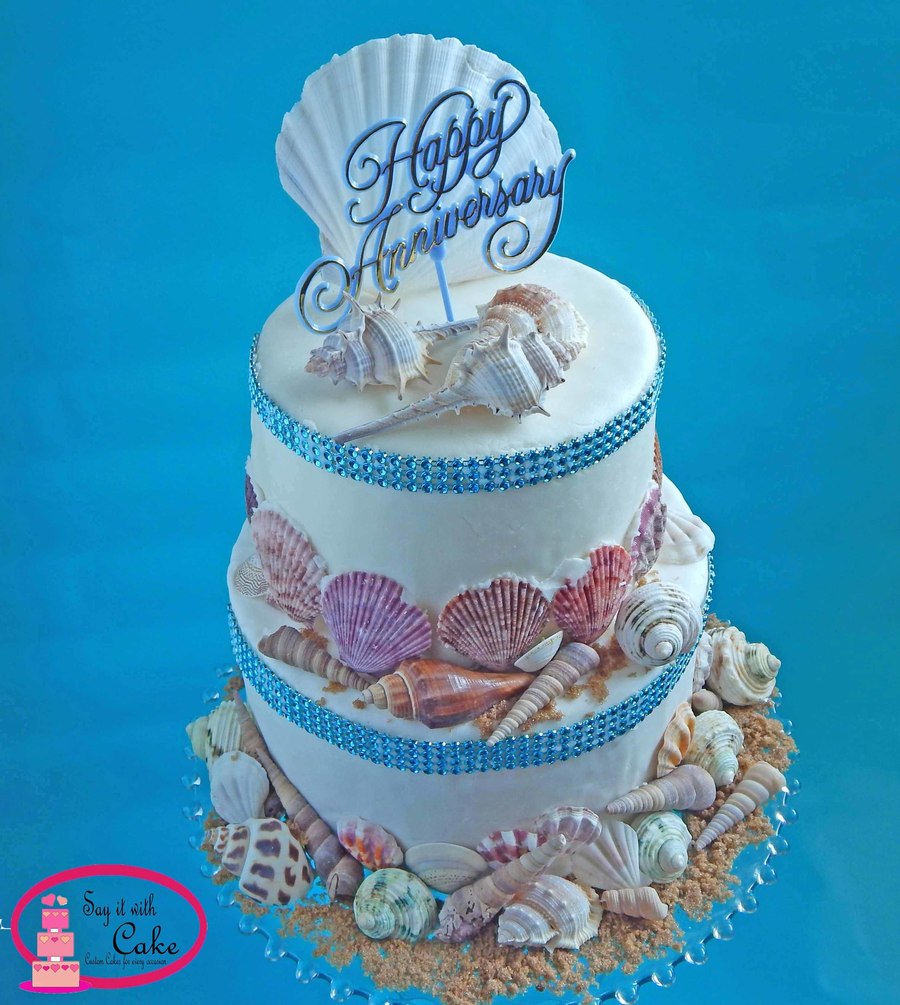 Anniversary Shell Cake - CakeCentral.com