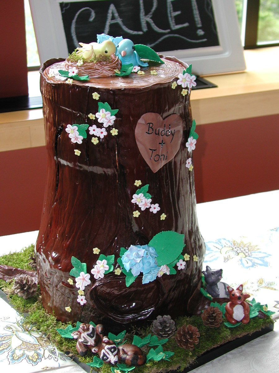 Tree Stump Cake