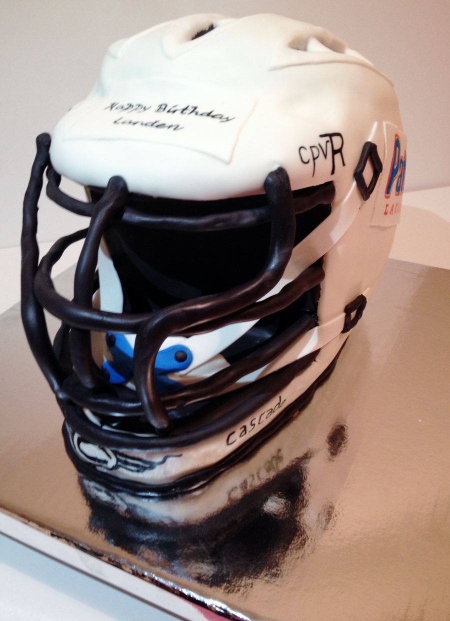 Lacrosse Helmet Themed Birthday Cake