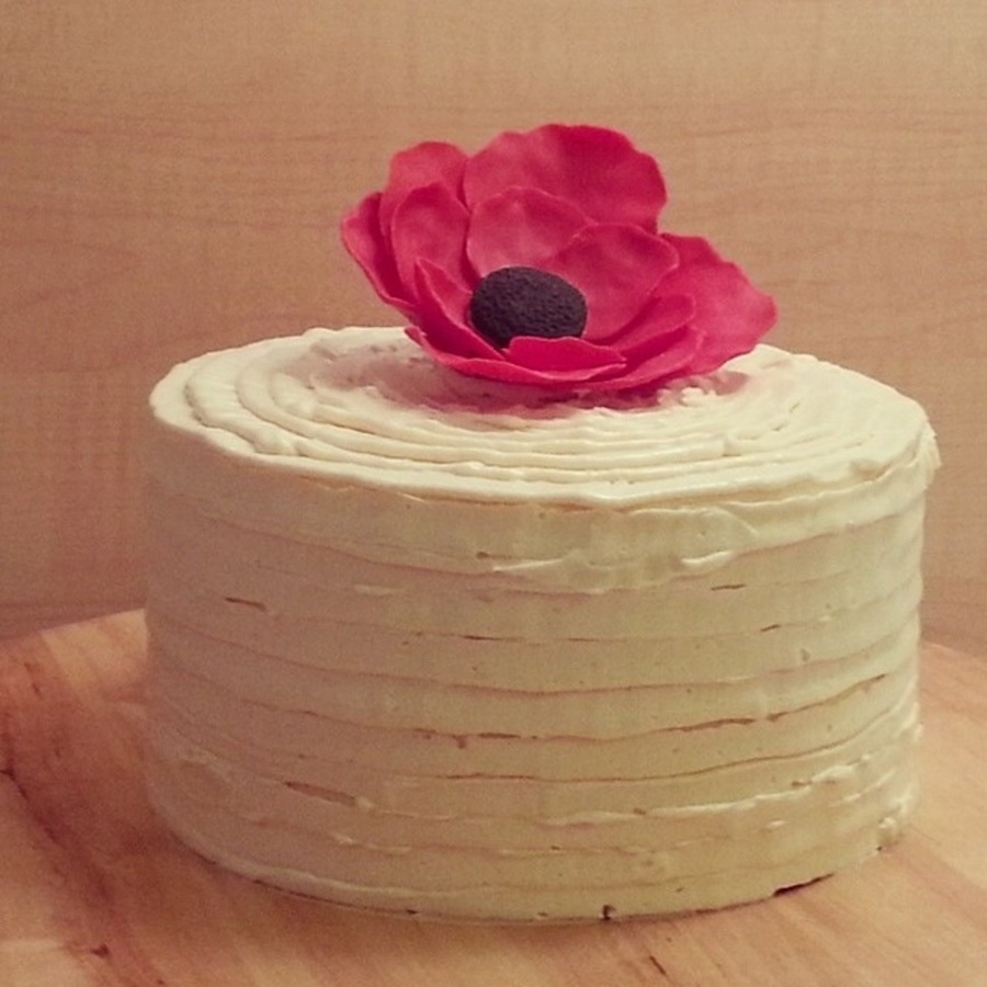 Buttercream Using Wilton Tip104 Modeling Chocolate Flower 8Panx4 Tall