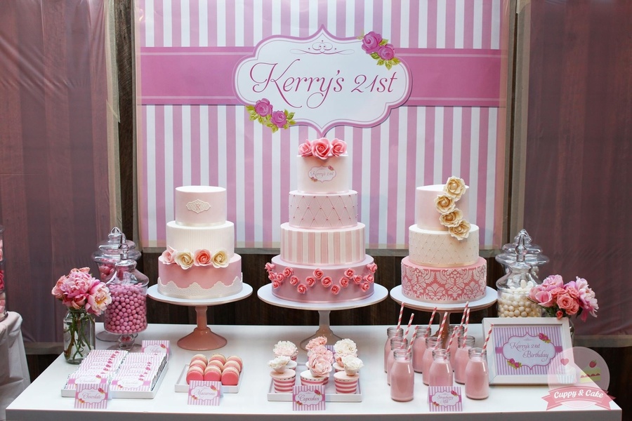 21 St Birthday Cake Table Cakes Cupcakes And Styling All By Me