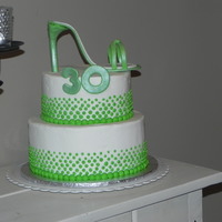 High Heel Fondant shoe with chocolate cake iced with buttercream