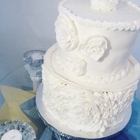 Rose Ruffle Wedding Cake I was asked to design a cake based off of a photo on the internet. I really believe my cake ended up better than the original inspiration!...