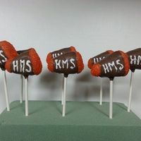 Cake Pops Made these cake pops for a school cheer leading thing.