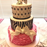 Zebra Baby Shower Beauty This sweet cake was made for a dear friend who had a baby shower for her niece. It was an honor.